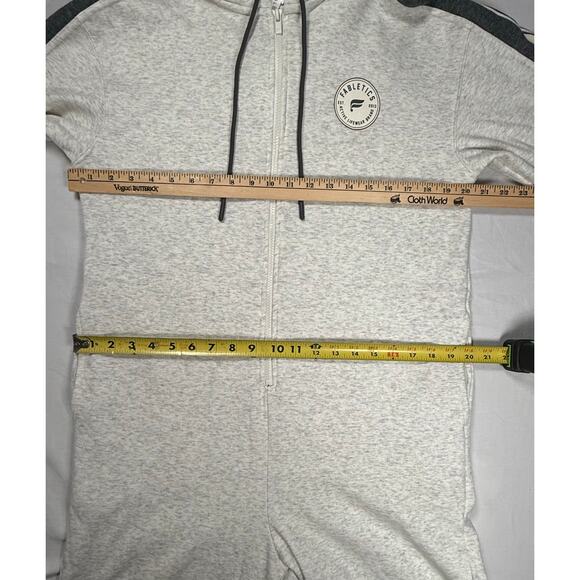 Fabletics Fleece Hooded One Piece Womens MED Gray‎ Pockets Zipper Cozy - Picture 16 of 16